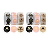 Mokamika Lot de 3000 étiquettes autocollantes avec impression de pattes rondes, cadeau pour sceller et décorer