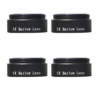 Mokamika Lot de 4 objectifs Barlow 5X pour chaque filetage x 0,6 1,25 télescope oculaire astronomie diagonal tube d'extension diagonal ou adaptateur d'appareil photo