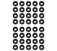 Mokamika Lot de 40 bobines de fil vides en plastique de 2,1 x 0,7 mm - Noir