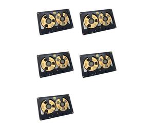 Mokamika Lot de 5 cassettes audio Reel to Reel Cassette 50 minutes - vierge double face - Boîtier creux à monter soi-même