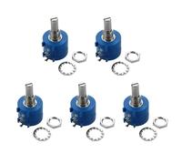 Mokamika Lot de 5 potentiomètres de précision rotatifs enroulés avec fil métallique 5 K Ohm 10 tours 3590S-2-502L