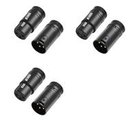 Mokamika Lot de 6 adaptateurs de soudure compacts XLR mâle et pour microphone - Angle droit à 90° - Connecteur de soudure XLR 3 broches - Extrémités XLR 3 broches