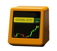 Mokamika Pour Bitcoin Crypto-monnaie Affichage des actions, taux de change de devises, suivi des prix Ticker Météo Temps Horloge C