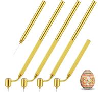 Mokamika Pysanka Lot de 4 crayons de cire en métal pour œufs 0,3 0,4 0,5 0,7 mm