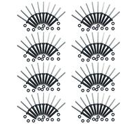 Mokamika Rivets Tri-Grip 80 pièces avec 80 joints toriques Tri-Fold Tri Poire avec long pour installation en eau profonde pour kayak, canoë et bateau