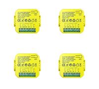Mokamika Tuya Smart Life Lot de 4 relais de contact sec WiFi Interrupteur minuterie Application Télécommande 5 A DC12 V 24 V CA 100-240 V
