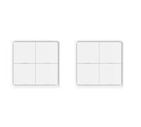 Mokamika Tuya ZigBee Lot de 2 contrôleurs sans fil 4 vitesses 12 scènes à bouton poussoir fonctionnant sur piles pour appareils Tuya