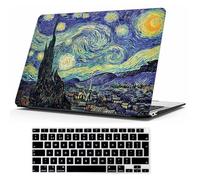 MOKASE Coque compatible avec MacBook Pro 16 Pouces 2024-2021 M4 A3403 A3186 M3 A2991 M2 A2780 M1 A2485 Pro Max & Touch ID, coque rigide en plastique caoutchouté et coque pour clavier, Starry