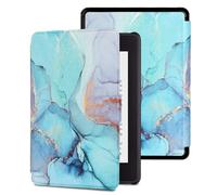 MOKASE Étui pour 6 Pouces Nouveau Amazon Kindle 11e Génération 2022 2024 Libération (Modèle: C2V2L3 RS23CV), Mince Cuir Synthétique Réveil/Sommeil Automatique Couverture avec Dragonne, Green Marbel