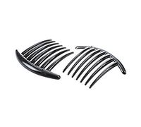 Mokassy 2pcs Peigne Barrette Accessoires Plastique Dame Femmes Mode Noir
