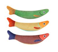 Mokassy à Mâcher pour 3 PièCes, pour RéSistants Aux Morsures avec Cloche à L'IntéRieur, Jouet Interactif de Dentition Chaton de Dessin Animé en Peluche pour