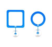 Mokassy Anneau d'alimentation pour Poissons Cercle d'alimentation Flottant avec Ventouse Facile à Installer Aquarium Bleu