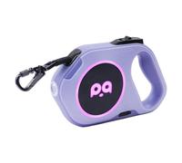 Mokassy Laisse RéTractable pour Chien avec LumièRe LED Rechargeable - en Nylon Solide de 16 Pieds pour Les Promenades Nocturnes Jusqu'à 88 LB pour Animaux de Compagnie Violet