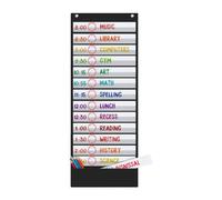 Mokassy Tableaux de Poche pour L'Horaire Quotidien, 13+1 Pochettes, 18 Réutilisables pour la Salle de Classe, Tableau de Poche pour la Salle de Classe, Horaire de la Classe