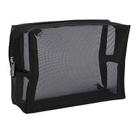 Mokassy Trousse De Maquillage En Mailles Noires Voir À Travers La Pochette À Glissière De Voyage Pour Organisateur De Cosmétiques Et Articles De Toilette Paquet De 3 (S, M, L)