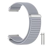 MokaZii 20mm Bracelet pour Garmin Approach J1/Forerunner 570 42mm/165/165 Music/Vivoactive 6/5/Approach S44, Nylon Tressés Réglable, Homme Femme Bandes Montre Loop pour Garmin Venu Sq 2 - Gris