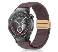 MokaZii 22mm Bracelet Compatible avec Huawei Watch GT Runner 2/Ultimate 2/GT 6/6 Pro/5 Pro 46mm, Magnétique Nylon Tressés Réglable Sport Unisexe Bracelets pour Huawei Watch Buds - Violet fumé