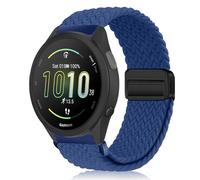 MokaZii Bracelet pour Garmin Forerunner 570 42mm/165/165 Music/Vivoactive 6/Vivoactive 5/Approach S44/S50/Vivomove Trend, 20mm Réglable Nylon Remplacement Strap pour GarminMove Sport (Bleu)
