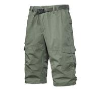MOKBAY Bermuda Homme Blanc Running Cargo Short Vert armée 3/4 de Travail Vetement Ete uni Cargo avec Poche Randonnée 3XL Short de Travail Mes Commandes Pantalon 3/4 Homme Vert armée XXL