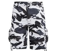 MOKBAY Bermuda Sport Homme Coton de Chantier Course Mes Commandes Tenues de Sport avec Poche Short Travail Blanc Militaire Short Court Camouflage Pantalon Court Homme Blanc 34