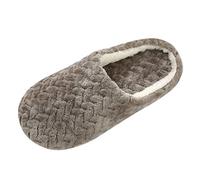 MOKBAY Chaussons Femme Sabots Chausson Chaud Pantoufles Femmes Fourrés Pantoufle Confort Confortable Chaud Chic Animaux Pilou Pilou Chaussure Chaude Femme Café 36-37