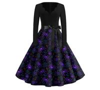 MOKBAY Costume Demon Pourpre foncé Elfe Haloween Soiree Sang Maléfique Robe Vampire Déguisement Robe Mariée Halloween Diablesse D' Deguisement Halloween Citrouille Pourpre foncé M