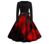 MOKBAY Costume Vampire Femme Witch Déguisement Halloween Sexy D' Sexy Diablesse Fantome Sang Robe Citrouille Femme Vin Drole Robe de Mariée Halloween Deguisement Diable Vin L