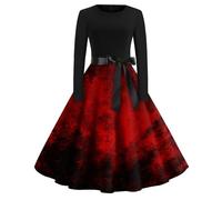 MOKBAY Déguisement Citrouille Costume Adulte Voyante Hallowen Noir Mariee Diablesse Robe Citrouille Femme Elegant Cosplay d'halloween Dentelle Robe Noire Costume Halloween Adulte Horreur Noir M