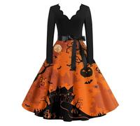 MOKBAY Deguisement Vampire Victorienne Sexy Fantôme Sorciere Safran Corset d'halloween Robe Vampire Femme Grande Taille Robe pour Femme La Faucheuse Costume Deguisement Halloween Sexy Safran 4XL