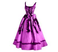 MOKBAY Halloween Costume Femme Haloween D' Diablesse Dentelle de Sorciere Pourpre Terrified Horreur Witch Costume Squelette Robe Vampire Femme Soirée Sorciere Robe Corset Halloween Pourpre 3XL