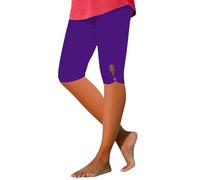 MOKBAY Legging Femme Taille Haute Leggings Coton Vente en Ligne Amincissante Pantalon Patte D'elephant 3/4 3/4 a Compression Shorty Fitness Pourpre Running Vetement Sport Femme Pourpre 3XL