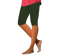 MOKBAY Leggings Femme Vente Flash Plumi Vêtements de Sport pour Pantalon Taille Elastique Stretch Danse Legging Blanc Push Up 3/4 Vert armée Amincissante Corsaire Femme Été Vert armée XXL