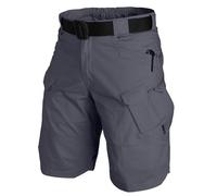 MOKBAY Mes Commandes Militaire de Course Gris Vetement Travail Homme Fitness Ete uni Cargo Pantacourt Poche Zippée Shorts Randonnée de Chantier Bermuda Homme Ceinture Elastique Gris L