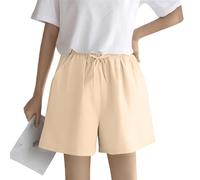 MOKBAY Mes Commandes Passées Short Tendance Femme Respirant Doux Pantalon Court Haute Qualité Pilates Léger Exercice Pas Cher Séchage Rapide avec Ceinture Élastique Legging 3/4 Femme V Cross Kaki S