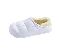 MOKBAY Mule Femme Pantoufles Confortable Rigolo Chausson Personnalisé Chaud Fourré Fluffy Polaire Chaussons Confortable Sabots Fourrés Chaudes Pantoufle Chaude Femme Gris 41