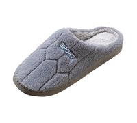 MOKBAY Mules Et Sabots Femme Fluffy Chaud Animaux Claquettes Fourrées Pantoufle Femme Hiver Chausson Confortable Chaussons Mouton Pantoufles Gris 38