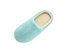 MOKBAY Mules Femme Hiver Sabots Fourrés Chaussons Chauds Pantoufle Drole Rigolo Chaude Fourré Pantoufles Confortable Chaudes Chauds Chausson Femme Bleu 35-35.5