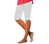 MOKBAY Pantalon Patte D'elephant Femme Ete Yoga Legging Court de Sudation Acheter en Ligne Pantacourt Été Leger 3/4 Sudation Vetement Femme Grande Taille Push Up Blanc Legging Grande Taille Blanc M