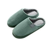 MOKBAY Pantoufle Femme Drole Chausson Noel Confortable Antiderapant Mules Et Sabots Rigolo Fourré Fourrés Chaussons Chaudes Pantoufles Animaux Claquettes Femme Vert 39
