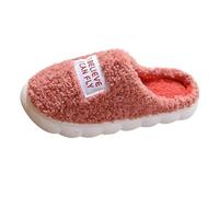 MOKBAY Pantoufles Fourrées Femme Confortable Mules Hiver Fourree Chic Chausson Chaud Hiver Pantoufle Femme Drole Pilou Pilou Animaux Des Chaussons Slippers Watermelon Red 39