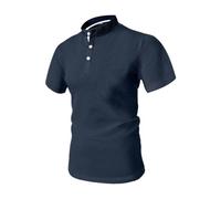 MOKBAY Polo Vert Homme Slim Fit Mode Bleu Marine Manche Courte de Sport T-Shirt Blanc Col Mao Uni de Marque Tee Shirt Blanc Mes Commandes Passées L Polo Chemise Manche Courte Homme Bleu Marine L