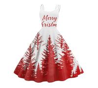 MOKBAY Robe de Noël Robes Sexy Et Original Christmas Grande Taille de Neige Et Elegante Rigolo de Fête Fête Robe de Noel Femme Pull Noel Drole Robes Femme Chic Et Elegant Watermelon Red XL