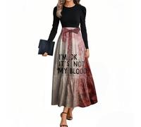 MOKBAY Robe Mariée Halloween Robe de Sorciere Femme Diable Multicolore D' Sang Mariee Fantôme Corset Deguisement Adulte Halloween Elegante Diablesse Deguisement Malefique Multicolore XXL