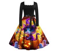 MOKBAY Robe Noire Halloween La Faucheuse Costume Squelette Vampire Déguisement Adulte Cosplay Voyante Rose clair Robe Femme Elegant Sexy D' Déguisement Halloween Femme Vampire Rose clair L