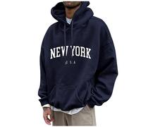 MOKBAY Sweet Homme Marin Camionneur Marque Pull Noël L a Capuche de Noel Personnalisé Hoodie Bleu Marine Sweats À Capuche Homme Noël Oversize Coton Sweat Noel Bleu Marine L
