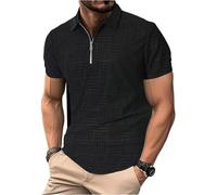 MOKBAY Tshirt Blanc Oversize Rugby Polo Col Mao Homme Noir Chemise Manche Courte Uni Tee Shirt Fete des Peres Homme Marque Fitness de Golf XXL Col Mao Polos Manche Courte Commandes en Cours Noir XXL