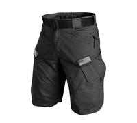 MOKBAY Vêtement Homme Short Coton Pantacourt Cargo Mes Commandes avec Poche Lin de Travail Short de Travail Homme Militaire Course Chantier Noir Bermuda Noir L