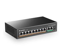 mokerlink 11 Ports PoE Switch with 9 Port PoE+, 2 Fast Ethernet UpLink, 100 Mbps, 120W 802.3 AF/at PoE, Fanless Plug & Play Network Switch