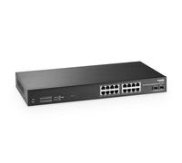 MokerLink 16 Port 2.5G Commutateur Ethernet Géré Managed avec 2x10G SFP, 16x2.5G Base-T Ports, supporte LACP/VLAN/QOS/IGMP, Commutateur réseau RackMount sans ventilateur en métal géré via le Web