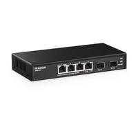MokerLink 4 Port 2.5Gigabit Ethernet Switch with 2x10G SFP Slot, 4 x 2.5G Base-T Ports kompatibel mit 10/100/1000Mbps, Metal Unmanaged Fanless Small Network Switch